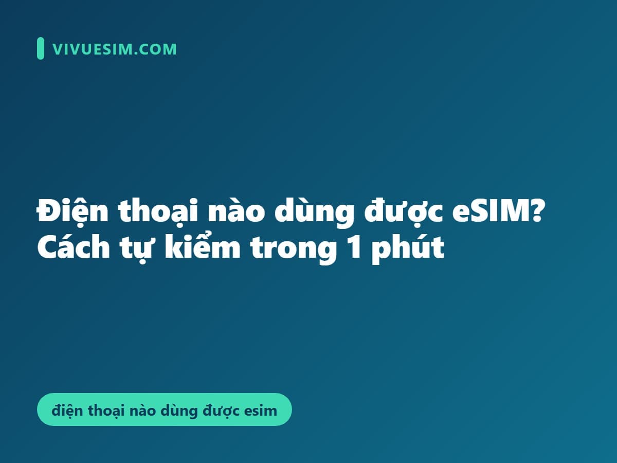 Điện thoại nào dùng được eSIM? Cách tự kiểm trong 1 phút