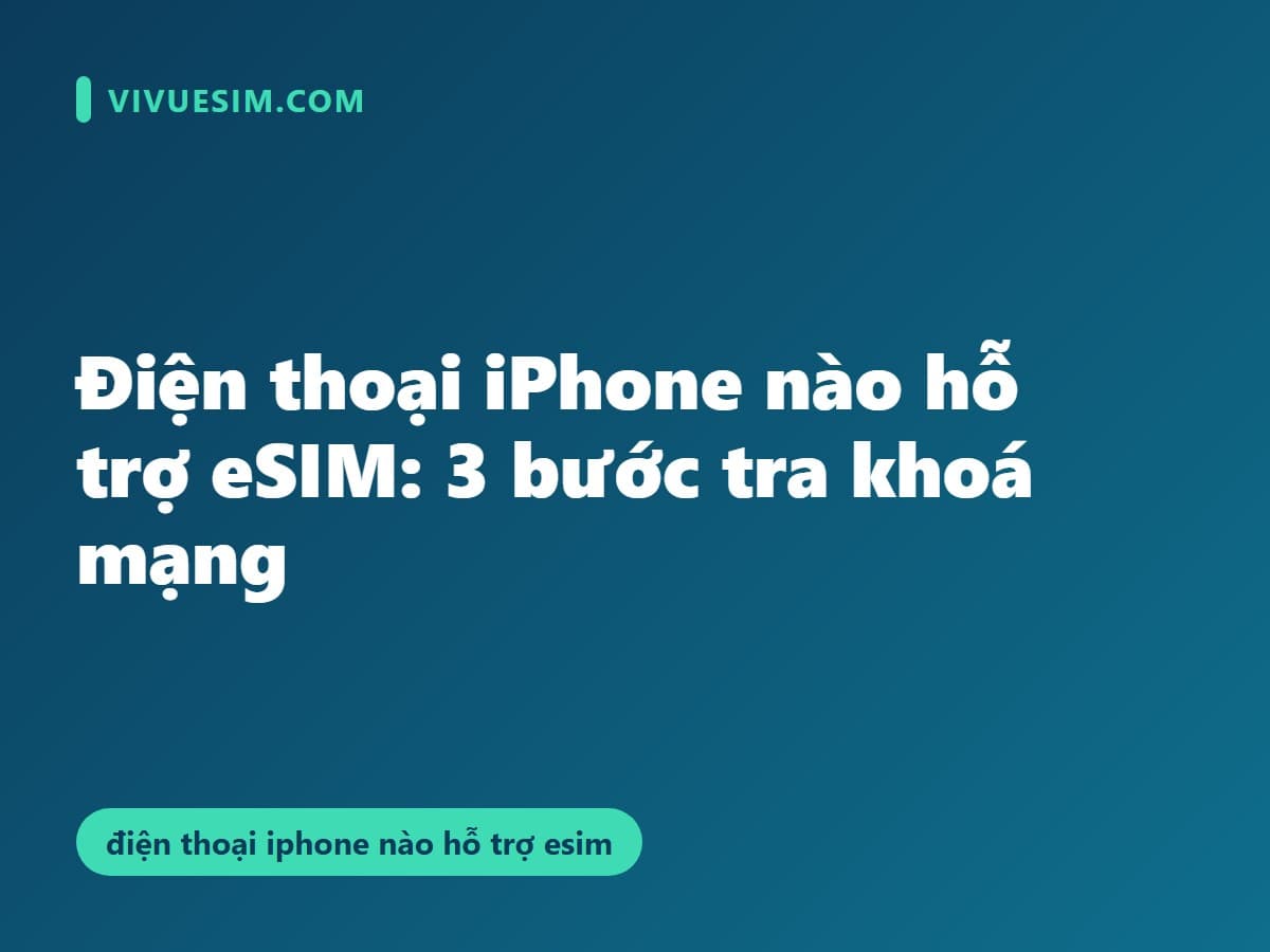 Điện thoại iPhone nào hỗ trợ eSIM: 3 bước tra khoá mạng