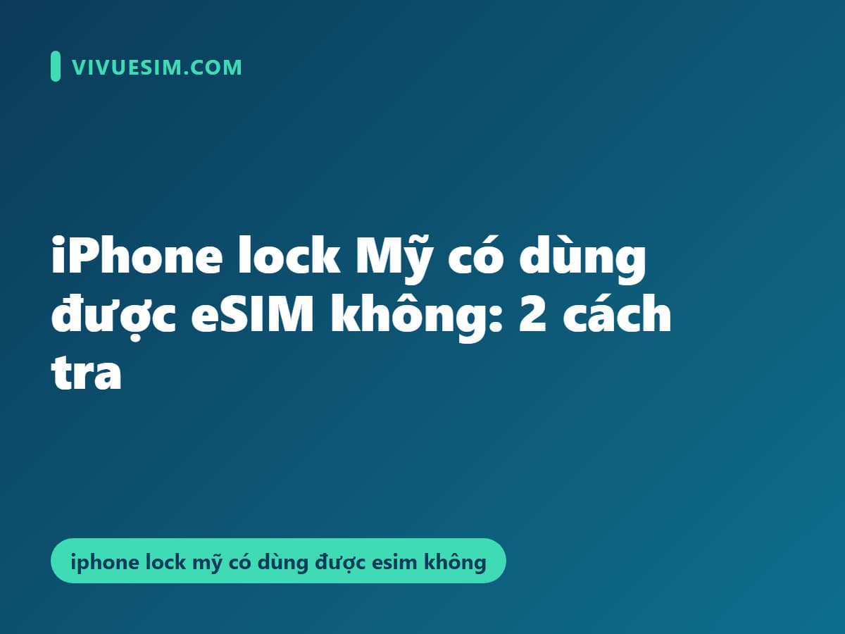iPhone lock Mỹ có dùng được eSIM không: 2 cách tra