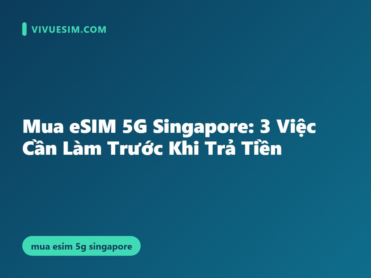 Mua eSIM 5G Singapore: 3 Việc Cần Làm Trước Khi Trả Tiền