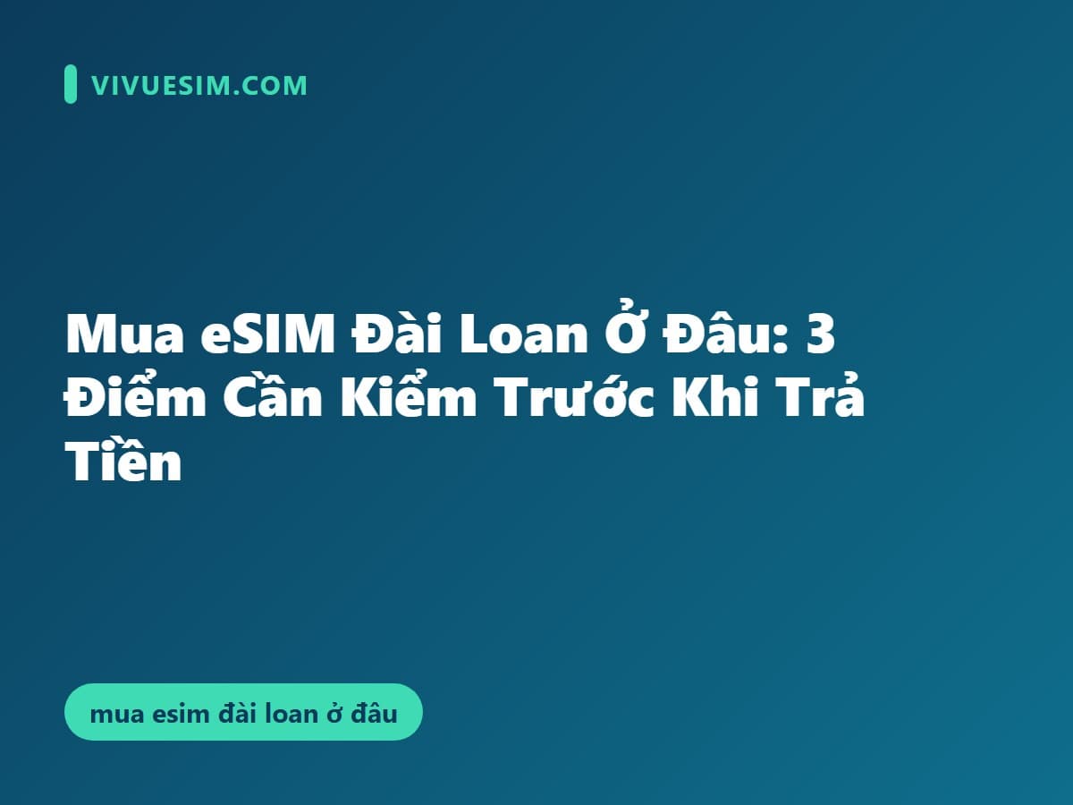 Mua eSIM Đài Loan Ở Đâu: 3 Điểm Cần Kiểm Trước Khi Trả Tiền