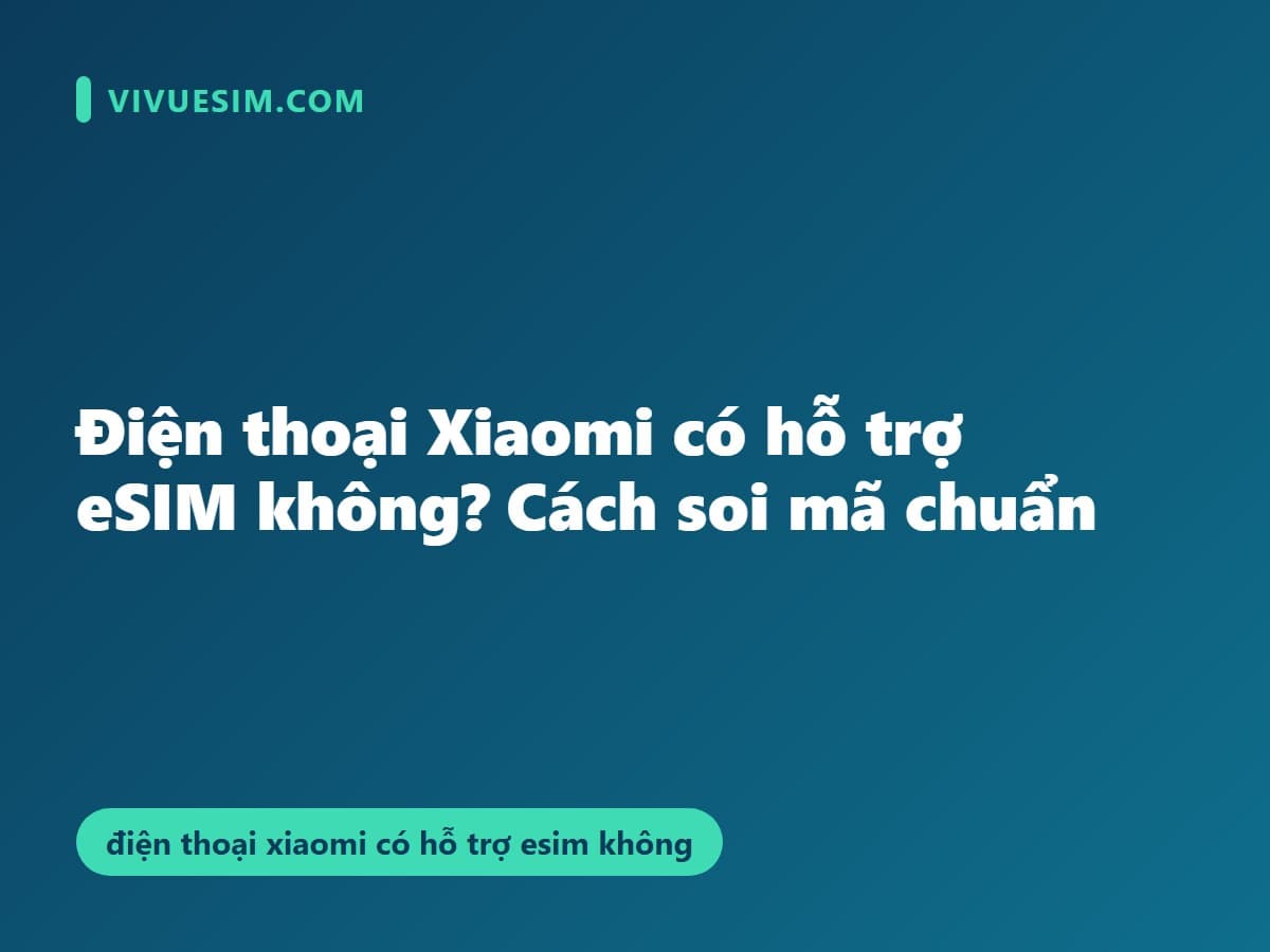 Điện thoại Xiaomi có hỗ trợ eSIM không? Cách soi mã chuẩn