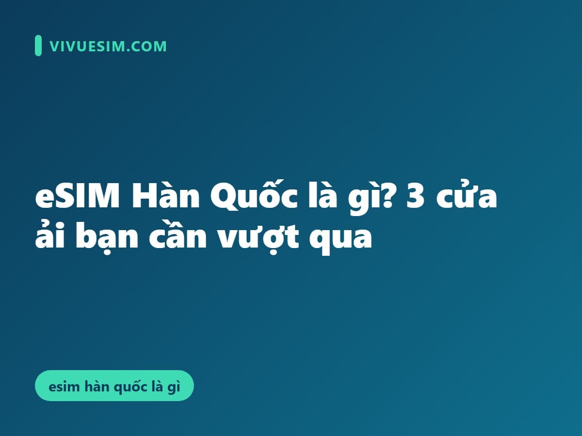 eSIM Hàn Quốc là gì? 3 cửa ải bạn cần vượt qua