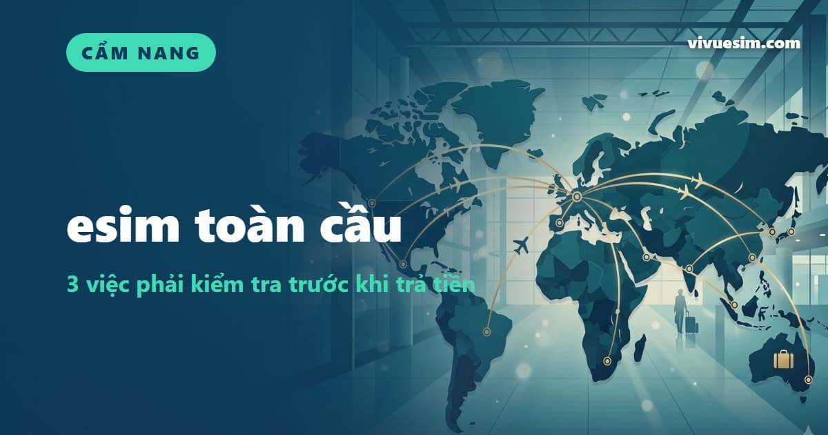 esim toàn cầu: 3 việc phải kiểm tra trước khi trả tiền