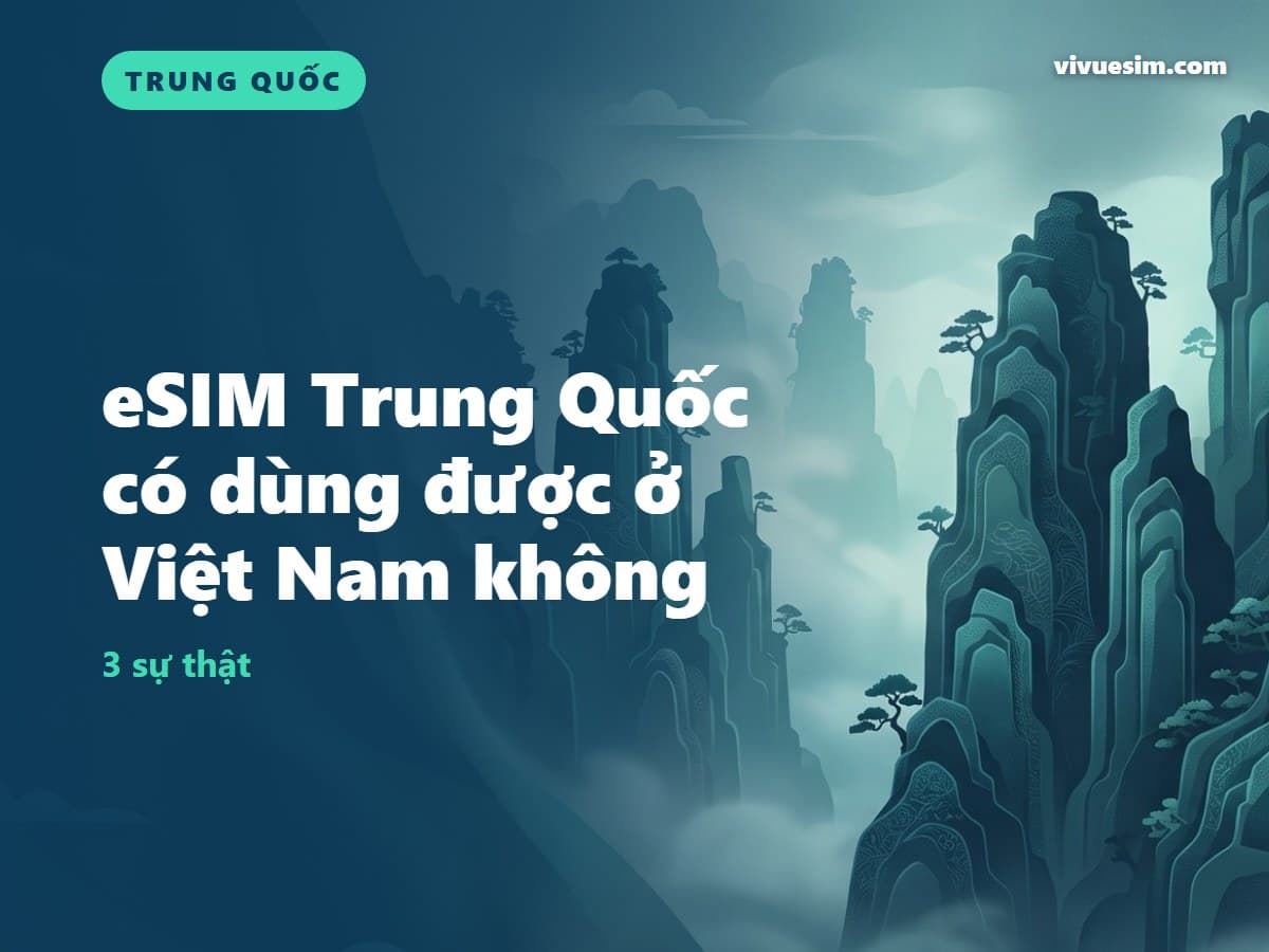 eSIM Trung Quốc có dùng được ở Việt Nam không: 3 sự thật
