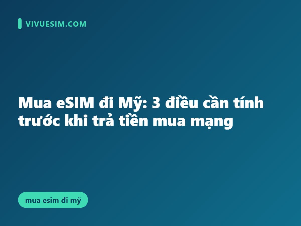 Mua eSIM đi Mỹ: 3 điều cần tính trước khi trả tiền mua mạng