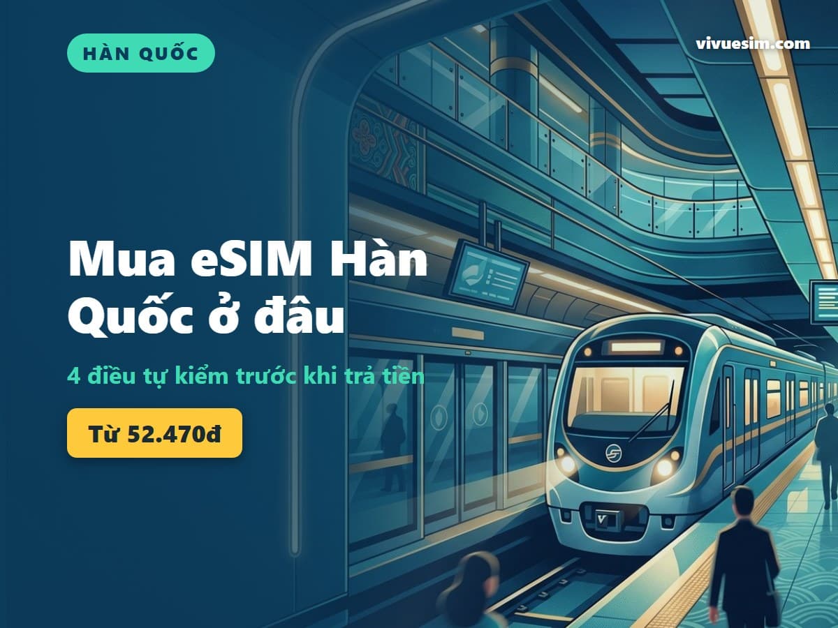 Mua eSIM Hàn Quốc ở đâu: 4 điều tự kiểm trước khi trả tiền
