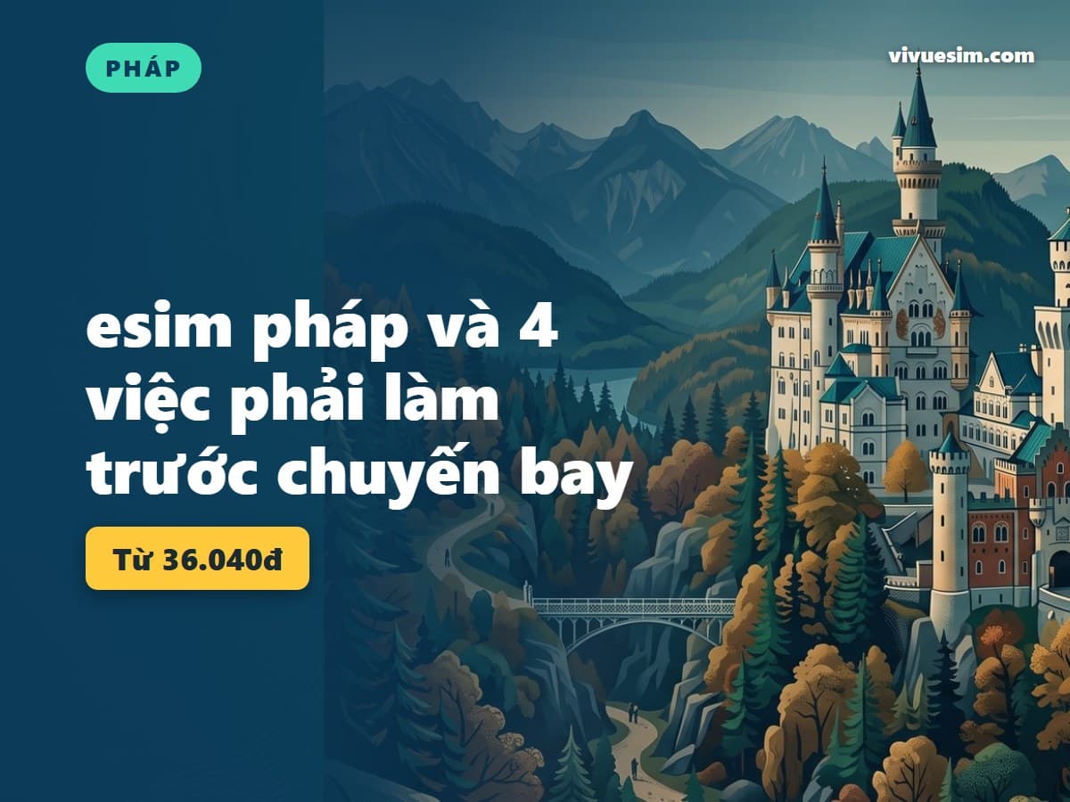 esim pháp và 4 việc phải làm trước chuyến bay